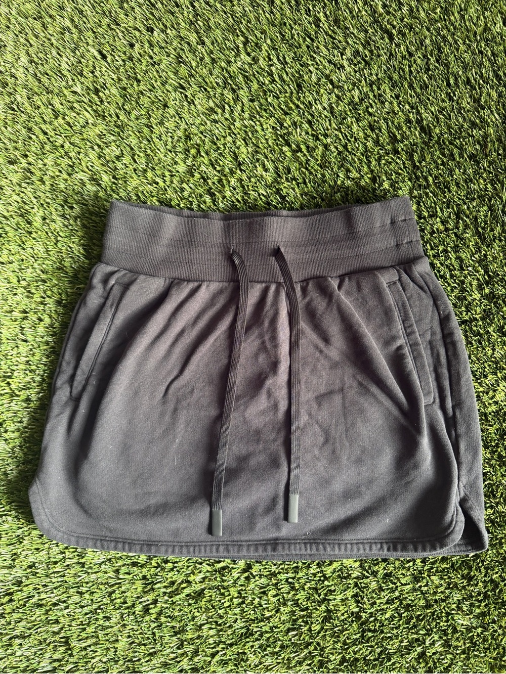 JoyLab Black Sweatshirt Mini Skirt | Athleisure | Drawstring | Size Small